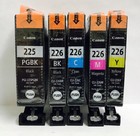 New Genuine Canon Pgi-225 Cli-226 Black Color 5pk Ink Cartridges Pixma Mg5220