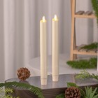 8  Luminara Led Flameless Led Battery Taper Candles Set Of 2 With Remote Ivory 