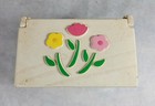 Vintage Ftd Wooden Painted Recipe Box Floral 6  X 3 75  Storage 1985