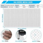 Yagjia Stainless Steel Mesh Screen 8mesh 304  15 7 x147  40x375cm   Silber