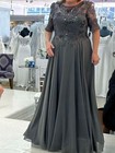 Mother Of The Bride Or Groom Formal Long Gown In Charcoal Grey  Never Worn