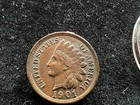 1901 1c Indian Head Penny Coin Carved Love Token  iva Feb 10th 