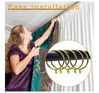 36 Pack Decorative Window Curtain Rings  Gold Plated Metal Curtain Rings