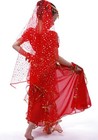 Astage Big Girls Belly Dance Dress Red Size L  8y-9y 49in-55in 