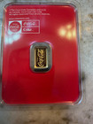      Coca-cola 1 2 Gram  9999 Pure Gold Bar In Assay Package     Collectible Gold    