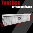 39  Aluminum Truck Bed Tool Box Diamond Plate Trailer Tool Box With Side Handle