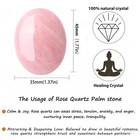 Rose Quartz Crystals And Healing Stones  1 7  Palm Stone Crystals  Natural Ge   
