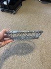 Vintage Woven Silver French Provincial Style Market Basket Bread Fruit Trinket