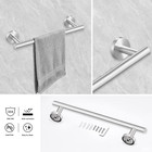 8 Piece Brushed Nickel Bathroom Hardware Set  16inch Bathroom Towel Bar towel Ri