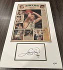 Larry Bird  the End Of An Era  Newspaper Ad Autographed Wall Display  13 33 Jsa