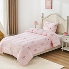 Kids Comforter Set - 2 Pieces Toddler Bedding Sets For Boys Toodler Light Pink