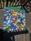 Vtg Small Glass Marbles Mixed Lot  1 Pound Total