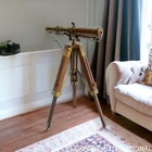 Nautical Vintage Decorative Solid Brass Telescope W  Wooden Tripod Antique Gifts
