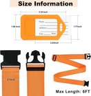 8 Pack Luggage Straps And Tags Set  4 Straps  4 Tags   02 Orange 