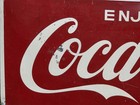 Vintage 1950   s Metal Coca-cola Sign 5ft X 2ft Original  Great Large Size