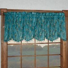 King Peacock Sheer Scalloped Valance Sapphire 59 X 21