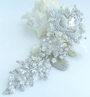 7 5  Wedding Bridal Clear Rhinestone Crystal Flower Brooch Pin Pendant 04705c1