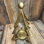 Pottery Barn Fallon Tree Candle Holder Brass  Small 12    Holiday Rustic Cabin