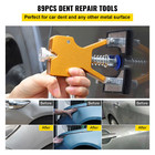 89pcs Paintless Dent Removal Rods Stainless Steel Rod Tool Dent Repair Kit