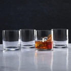 Julie Double Old Fashioned Drinking Glass  set Of 4   15 Oz  Clear