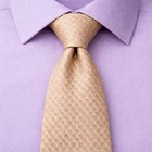 Calvin Klein Mens Gold Champagne Diamond Geometric Textured Necktie Wedding New