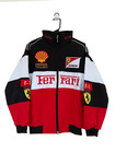 Retro Ferrari F1 Jacket   Embroidered Unisex Jacket - Vintage Racing Jacket