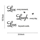  Live Every Moment laugh Every Day love Beyond Words wall Sticker Motivational 