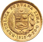 Peru - 1910 Republic 1 5 Libra - Ngc Ms64 - Superb Orange Peel Surfaces