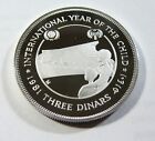 1981 Jordan 3 Three Dinars Year Of The Child Silver Proof