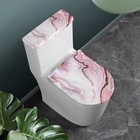 Pink Marble Toilet Seat Cover Set Of 2 Elongated Toilet Lid Cover Bathroom Decor