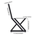 2pcs Bench Legs Z-shaped Bench Legs With Backrest Bracket Bench Legs Black