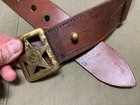 Wwii Soviet Russia M1935 Commander Officer Leather Field Belt- Fits To A 36 Inch