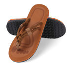 Men s Beach Flip Flops Knotted Sandals Non-slip Casual Indoor Shoes Size 9-10