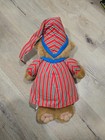 Avon Sleepy Time Teddy Bear Plush Nightshirt   Cap 16  Stuffed Animal Read