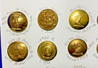 A1 Lot Of 15 Gilt British Peer baronet Livery 23-27mm Coat Buttons Nos With Ids