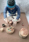 Native American Navajo Jeweler Working Nelson B  Watchman Folk Art Very Detailed