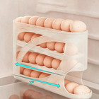 4-tier Egg Dispenser Refrigerator Auto Rolling Egg Holder Organizer Storage Rack