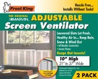 Frost King 2aws1207 Wb Marvin Adjustable Window Screen 10 h X 21-37 w  2-pack 