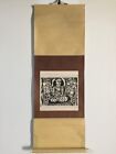 K0151 Japanese Hanging Scroll Kakejiku Vintage Print Paper Buddhist Statue