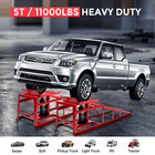 2 Pcs Heavy Duty Auto Car Truck Service Ramps Lifts Hydraulic Lift 5 Ton Jack Us