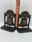 Antique Liberty Bell Philadelphia 150 Sesquicentennial Cast Metal Bookends 1926