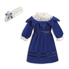 New American Girl Samantha s Blue Velvet Party Dress For 18  Doll Retired Rare