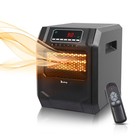 Home Portable Electric Infrared Space Heater 1500w Timer Remote Control Black
