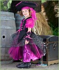 Big Girls  Pink Caribbean Pirate Costume - Size Small