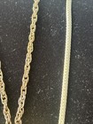 Vintage Gold Tone 2 Pendants Necklace Chain lg 1   statement Citrine black Bluish 
