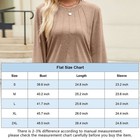 Womens Loose Fit T-shirt Crew Neck Stretch Casual Long Sleeve Plain Basic Top