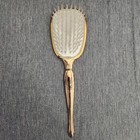 Hair Brush Vintage Ornate Gold Tone Floral Victorian Style Vanity Dresser 