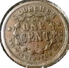 1863 Hard Times Token 1 Cent C  Doscher Vf Grocer Store Card Washington St -779b