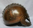 Medieval Viking Mask Helmet Knight Steel Helmet With Leather Liner Armor Helmet