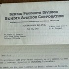 1952 Bendix Automotive Stromberg Carburetors Pamphlet   Company Correspondence